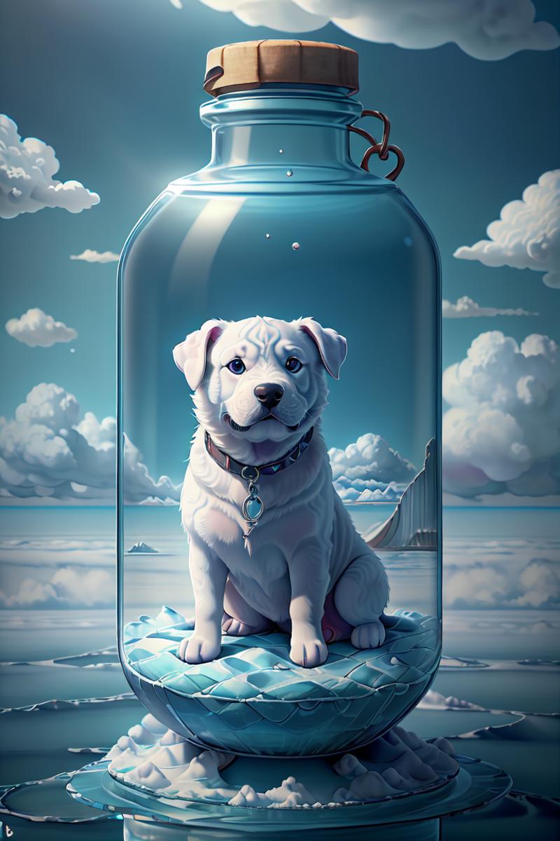 377816-3049808298-surrealist art,(no humans,_1.2)(best quality, masterpiece),(beautiful eyes_1.1), ( In big  glass  bottle_1.3),  (White shar pei.png